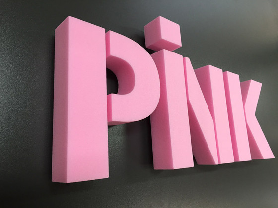 PINK - Buchstaben aus Jackodur