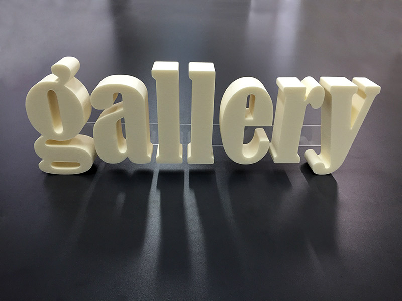 Gallery - Buchstaben aus XPS